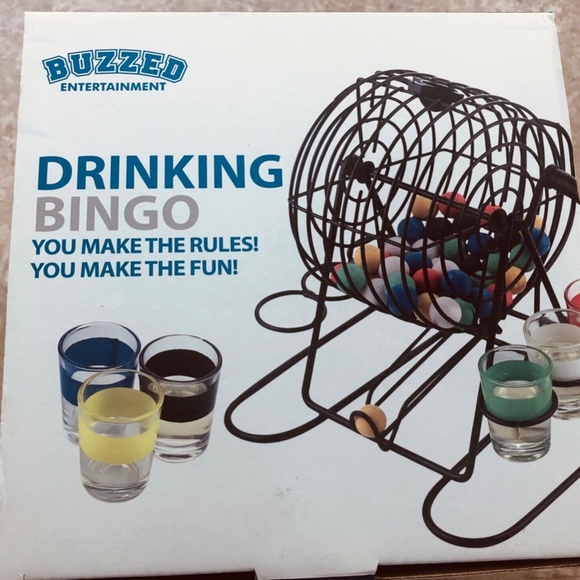NEW Drinking Bingo Game Shot Glasses Drinking Game NIB - Picture 3 of 3
